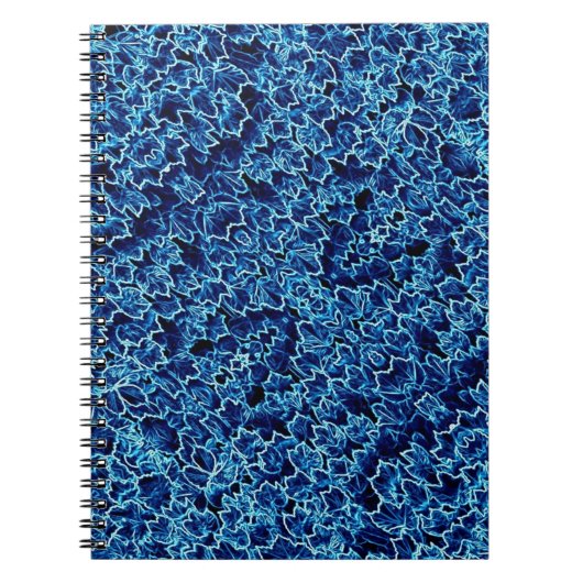 Gefrorener blauer Efeu Cool Notizblock (Vorderseite)