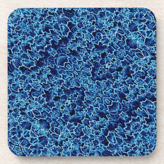 Gefrorener blauer Efeu Getränkeuntersetzer (Vorderseite)