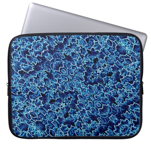 Gefrorener blauer Efeu Laptopschutzhülle (Vorderseite)