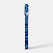 Gefrorener Efeu Blau iPhone 15 Hülle (Linke Seite)
