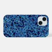 Gefrorener Efeu Blau iPhone 15 Hülle (Rückseite (Horizontal))