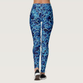 Gefrorener Efeu Blau Leggings (Rückseite)