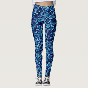 Gefrorener Efeu Blau Leggings