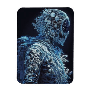 Gefrorener floraler Astronaut Magnet