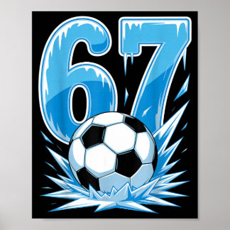 Gefrorener Fußball 67 Eis-Sportarten Nummer Winter Poster