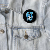 Gefrorener Fußball 67 Eissport Nummer Winterstil _ Button (Beispiel)