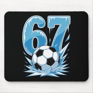 Gefrorener Fußball 67 Eissport Nummer Winterstil  Mousepad
