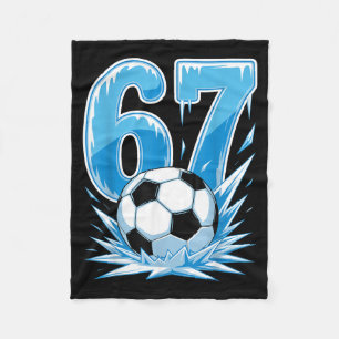 Gefrorener Fußball 67 Eissport Zahl Winterstil _1 Fleecedecke