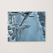 Gefrorener Leuchtturm im Winter Puzzle (Horizontal)