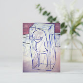 gefrorener Pinguin Postkarte (Stehend Vorderseite)