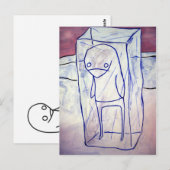 gefrorener Pinguin Postkarte (Vorne/Hinten)