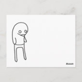 gefrorener Pinguin Postkarte (Rückseite)