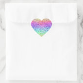gefrorener Regenbogen : Herz-Aufkleber (Tasche)