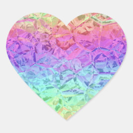 gefrorener Regenbogen : Herz-Aufkleber