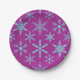 Gefrorener Schneeflocke-Feiertags-Papier-Teller Pappteller