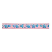 gefrorenes blaues und lila Sternenband Satinband (Vorderseite)