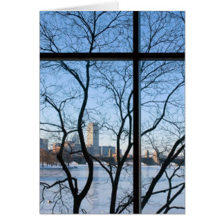 Gefrorenes Charles River Becken, Boston MA, Karte