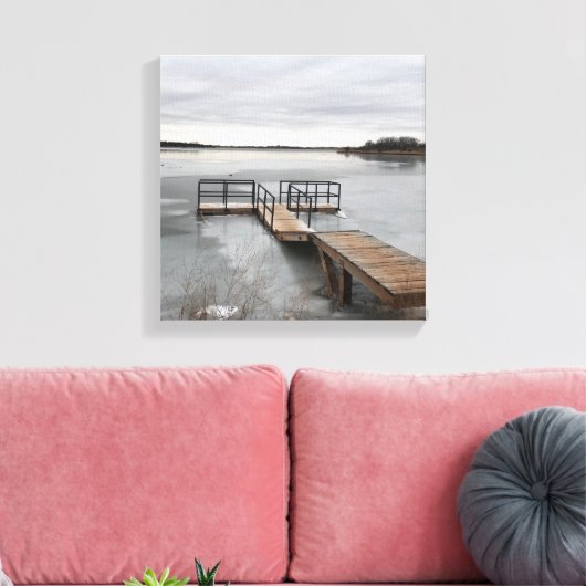 Gefrorenes Dock Leinwanddruck (Insitu (Wohnzimmer))