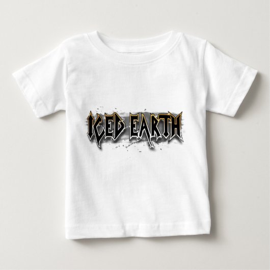 Gefrorenes ERDFARBEN-BASIC-LOGO-Säuglingst-stück Baby T-shirt (Vorderseite)