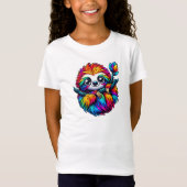 Gefrorenes Faultier in Rainbow Vibes T-Shirt (Vorderseite)