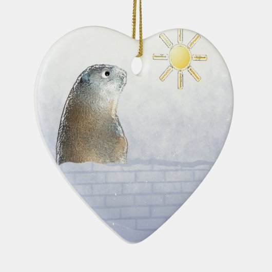 Gefrorenes Groundhog Keramikornament (Rechts)