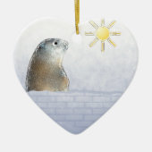 Gefrorenes Groundhog Keramikornament (Vorne)