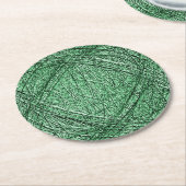 Gefrorenes Grünes um oder quadratisches Runder Pappuntersetzer (Angewinkelt)