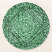 Gefrorenes Grünes um oder quadratisches Runder Pappuntersetzer (Vorderseite)