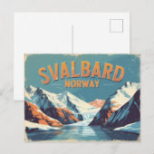 Gefrorenes Svalbard Retro Postkarte (Vorne/Hinten)