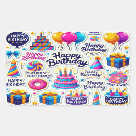 Geft Aufkleber glücklich Geburtstag