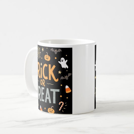 Geft Tasse Halloween-Trick oder -Tritt (Vorderseite Links)