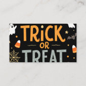 Geft-Visitenkarten für Halloween Visitenkarte (Rückseite)