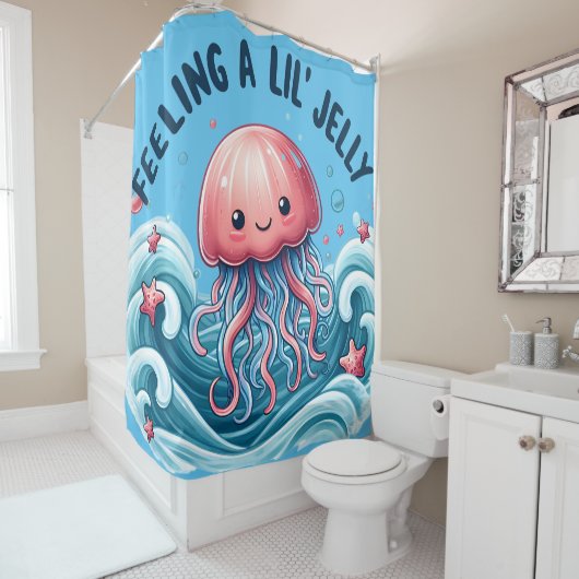 ‚Gefühl a Lil’ Jelly‘ Duschvorhang (Beispiel)