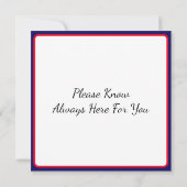 Gefühl allein, emotionale Unterstützung (Rückseite)