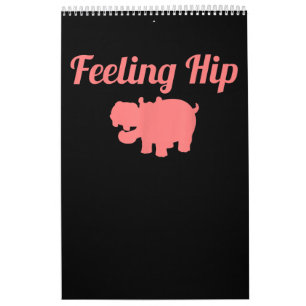 Gefühl Angesagt Hippopotamus Funny Hippo Kinderges Kalender