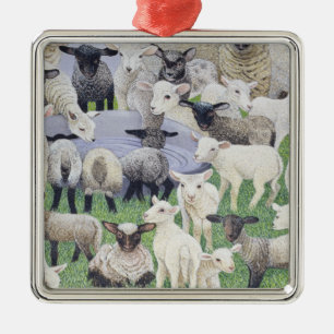 Gefühl ängstlich silbernes ornament