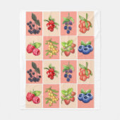 GEFÜHL BERRY GOOD Strawberry Berries Pflanze Mama Fleecedecke (Vorderseite)