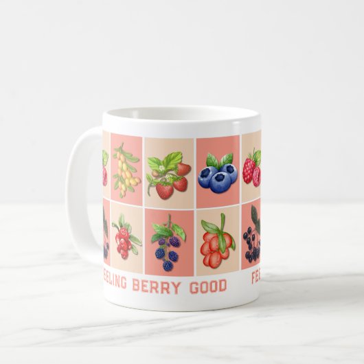 GEFÜHL BERRY GUOD Customizable Strawberry Kaffeetasse (Vorderseite Links)
