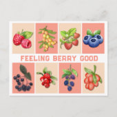 GEFÜHL BERRY GUTE, individuell anpassbare Erdbeere Postkarte (Vorderseite)