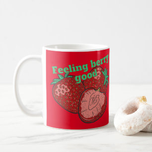 GEFÜHL BERRY GUTE komische Erdbeerobst Kaffeetasse