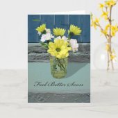 Gefühl besser bald, gelbe und weiße Gänseblümchen Karte (Gelbe Blume)