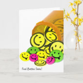 Gefühl-bessere bald glückliche Gesichts-Pillen Karte (Gelbe Blume)