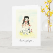 Gefühl Better Little Girl Karte (Gelbe Blume)