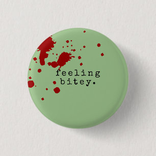 GEFÜHL BITEY Funny Zombie Green Button