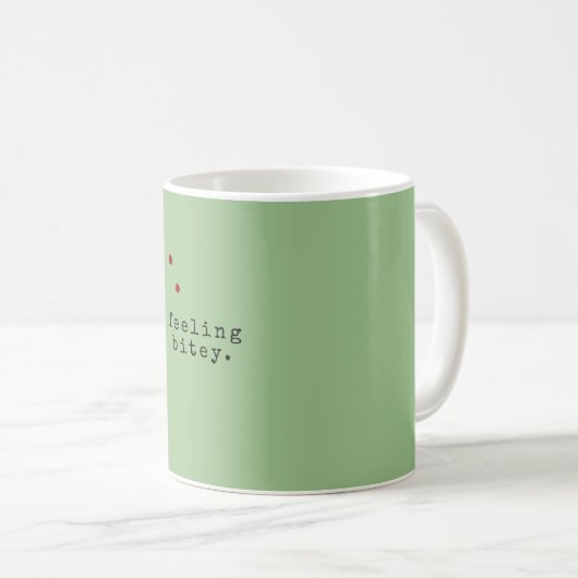 GEFÜHL BITEY Funny Zombie Green Kaffeetasse (VorderseiteRechts)