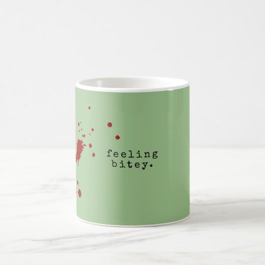 GEFÜHL BITEY Funny Zombie Green Kaffeetasse (Mittel)