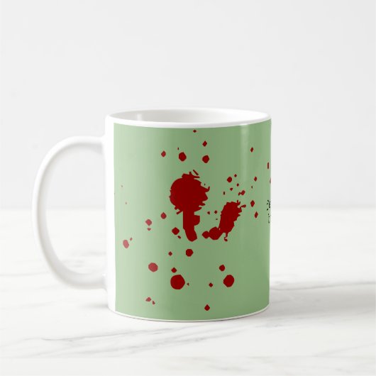 GEFÜHL BITEY Funny Zombie Green Kaffeetasse (Links)
