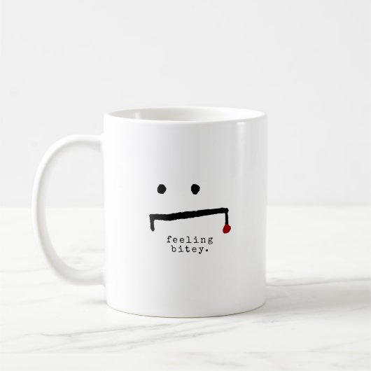 GEFÜHL BITEY Niedlich Funny Vampire Kaffeetasse (Links)
