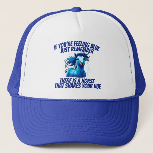 Gefühl Blau, Pferd Truckerkappe (Vorderseite)