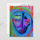 Gefühl blau postkarte (Vorne/Hinten)